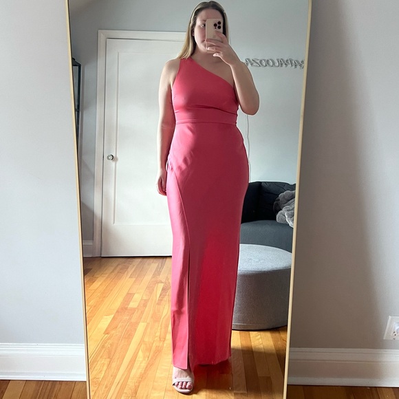 BHLDN One-Shoulder Pink Dress - Picture 1 of 6